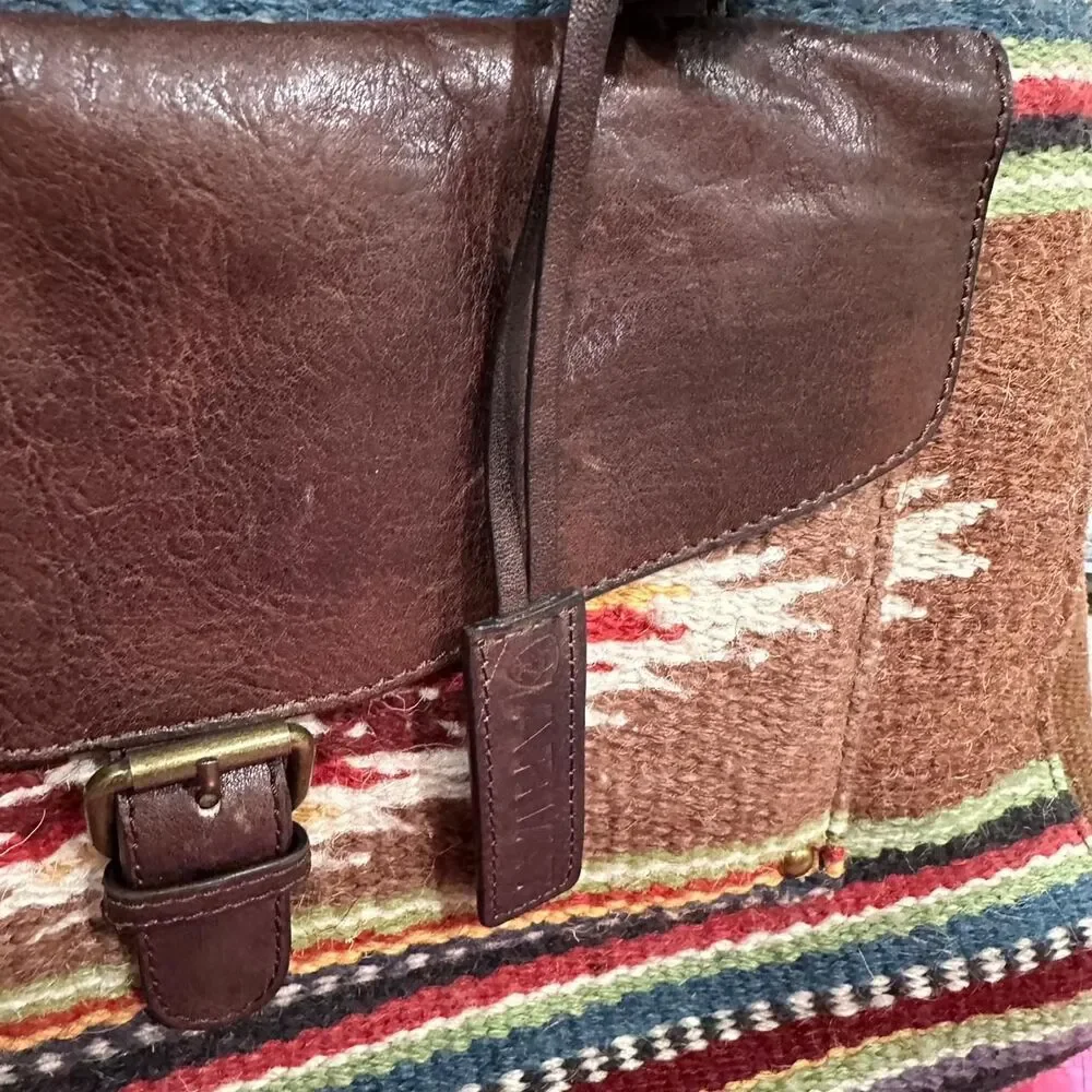 Ariat Southwestern Woven Tote Computer Bag with Leather Trim